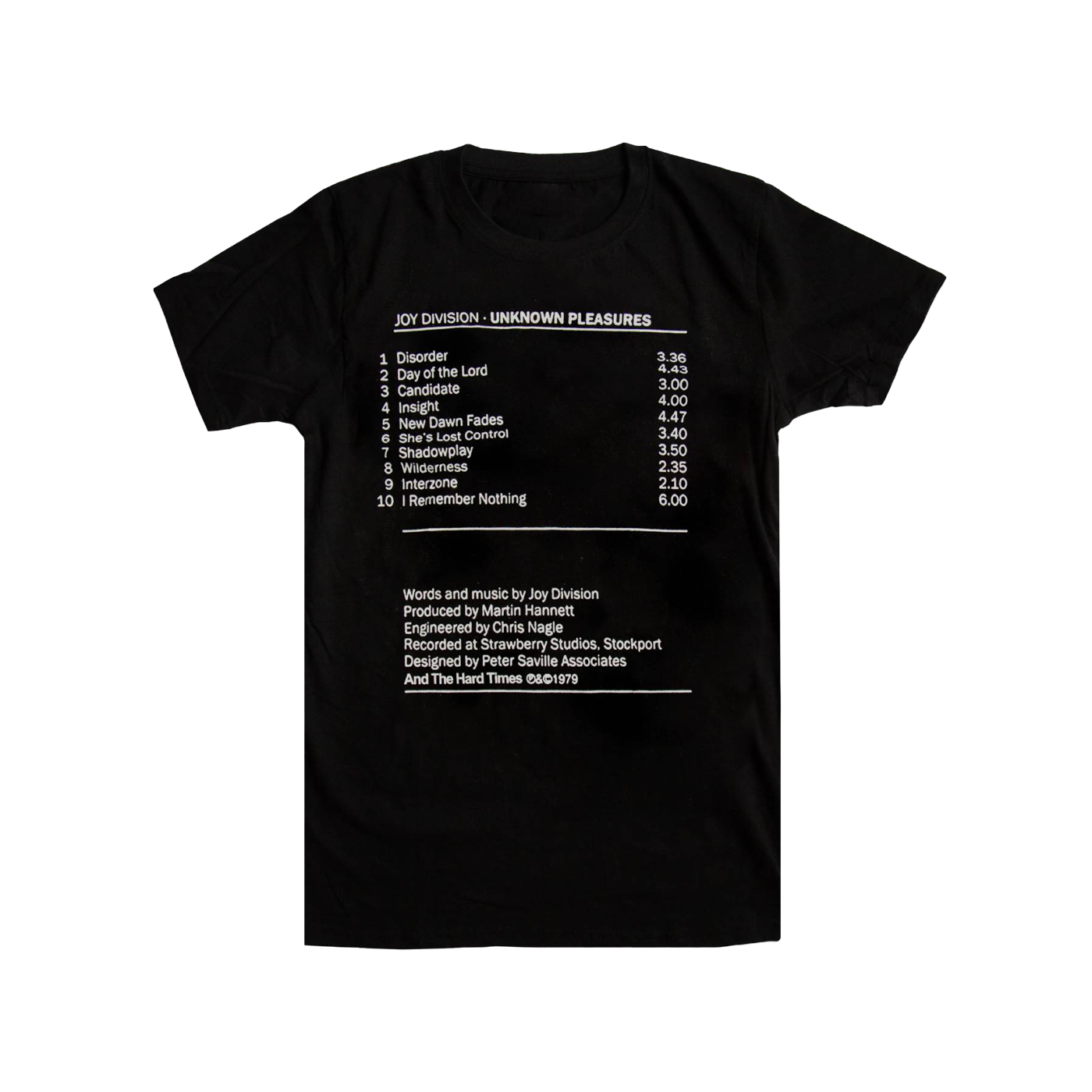 Joy Division "Unknown Pleasures" Back Cover Tee