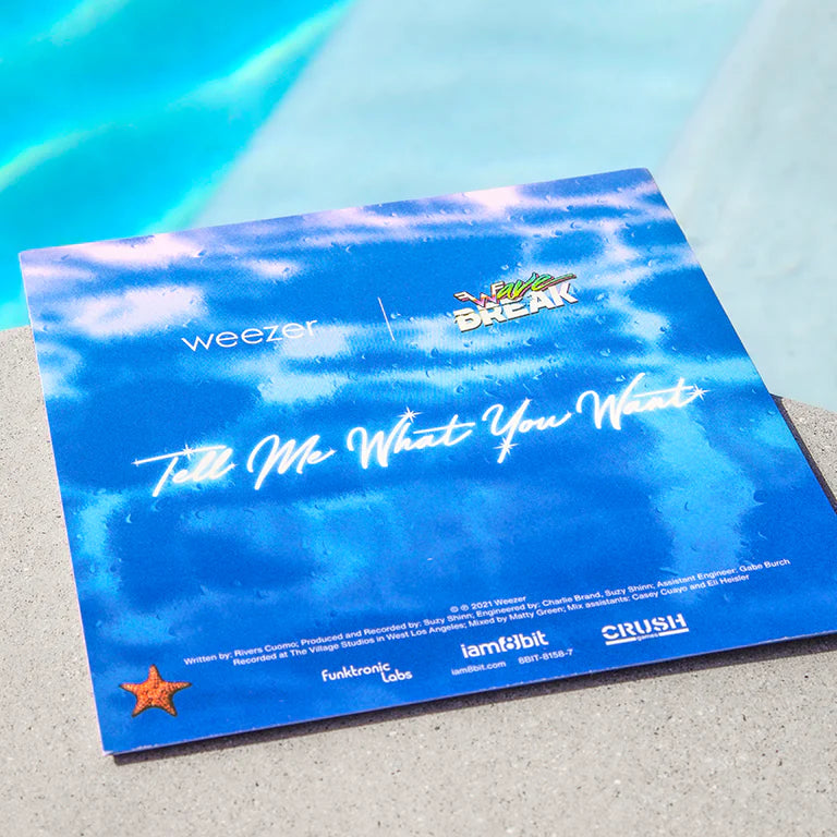 Weezer x Wave Break 7" Feat. "Tell Me What You Want" (Wave-etched B-Side Vinyl)