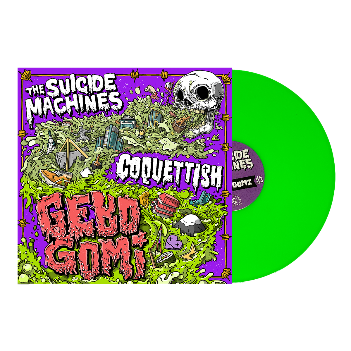 The Suicide Machines & Coquettish - Gebo Gomi (Neon Green Vinyl)