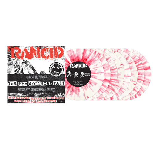 Rancid - Let The Dominoes Fall 8x7" (White w/ Red Splatter Vinyl)